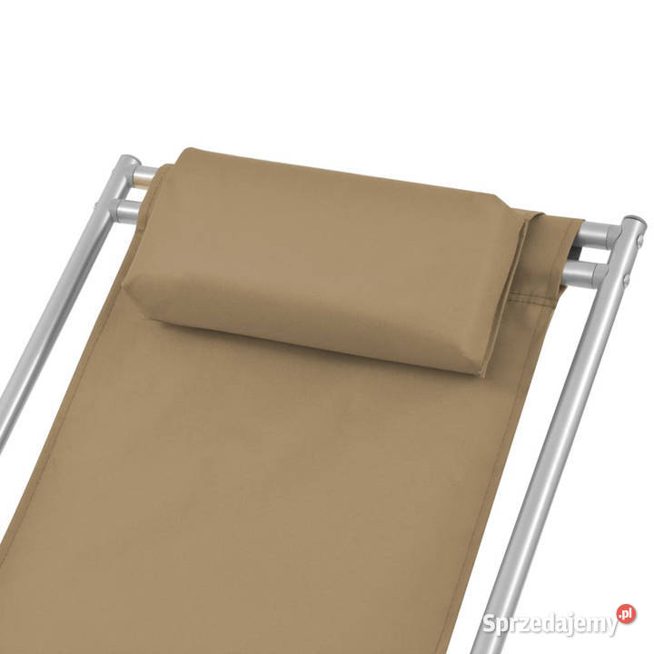 Rozkładane leżaki tarasowe 2 stal taupe WM44298 Warszawa sprzedam