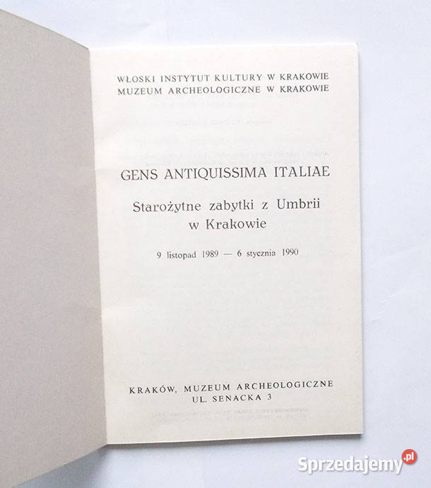 starozytności z umbrii w krakowie książka umbria Poznań