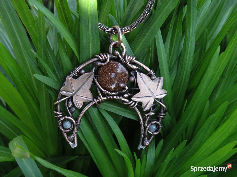 Miedziana lunula kamień księżycowy piasek Wieliczka sprzedam