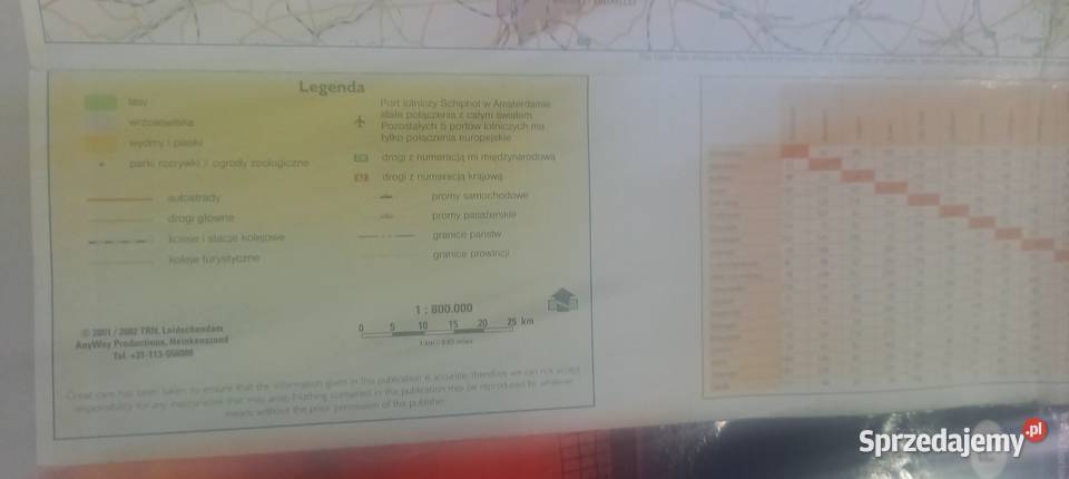 Holandia mapa samochodowa Małkinia Górna