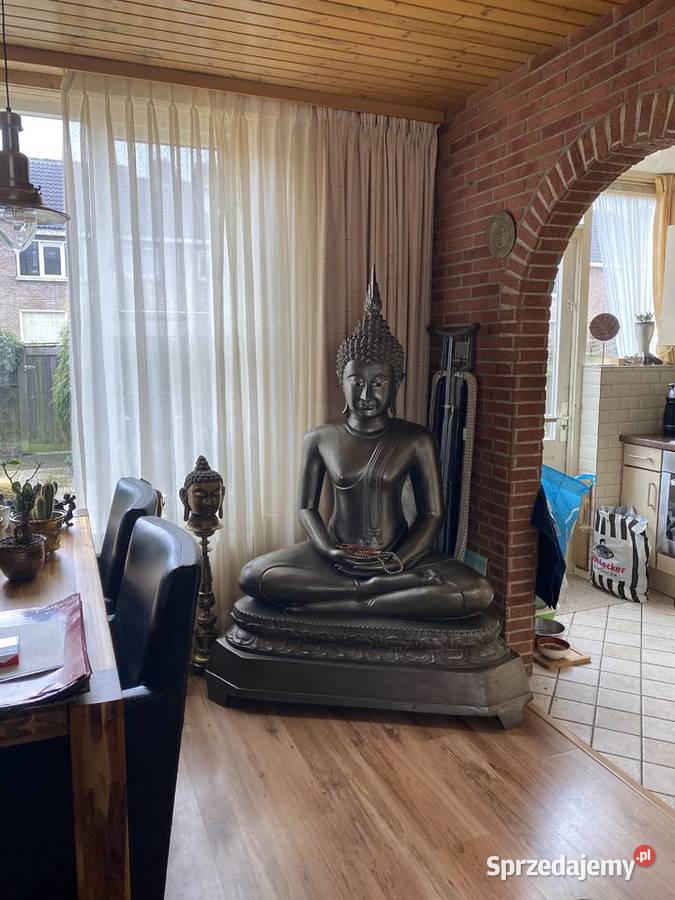 Ogromny 180 Budda z czystego brązu 140 brąz Bystrzyca Kłodzka