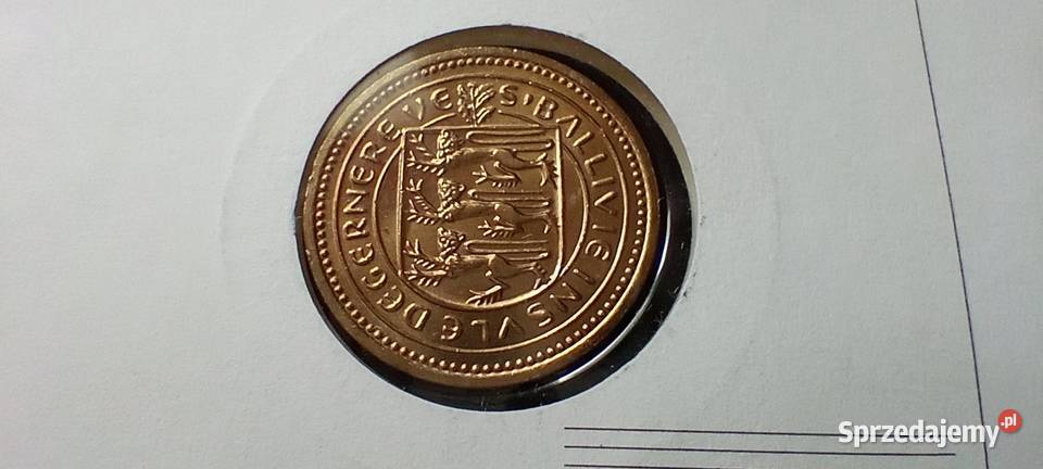 Stare monety 1 funt 1983 Guernsey stan menniczy podkarpackie Lesko
