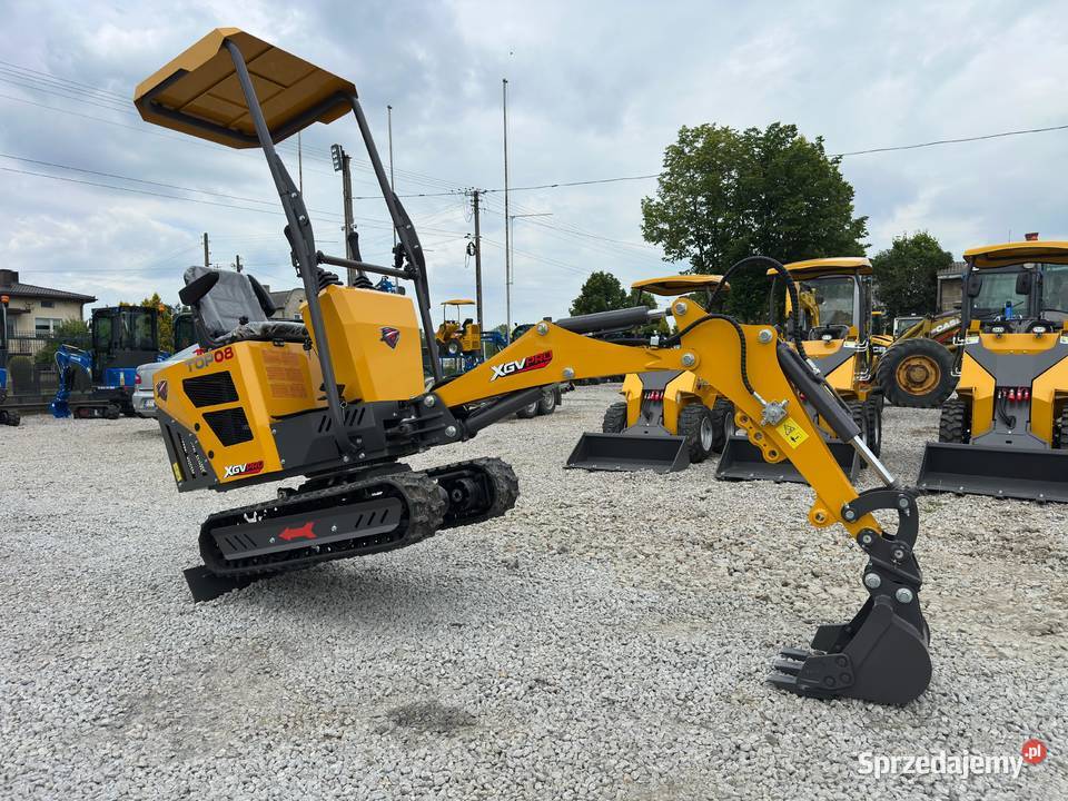 Nowa Minikoparka XGV TOP08 z 2026r Waga 800 Złoczew sprzedam