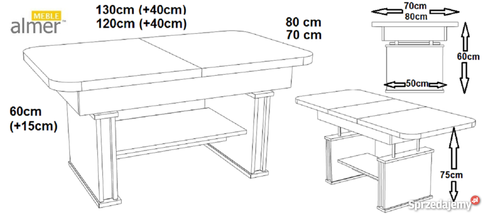 Ławostół L02 POŁYSK podnoszony rozkładany Radomsko