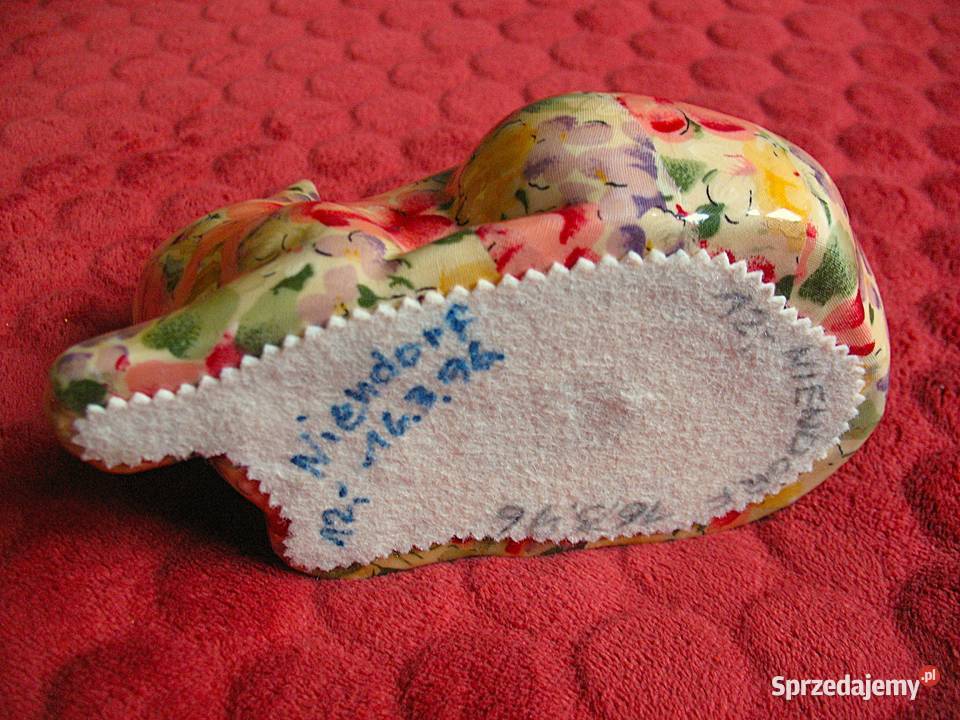 KOT w kwiaty malowany 11 x 18 x 10 Figurka z wielokolorowy Siedlce