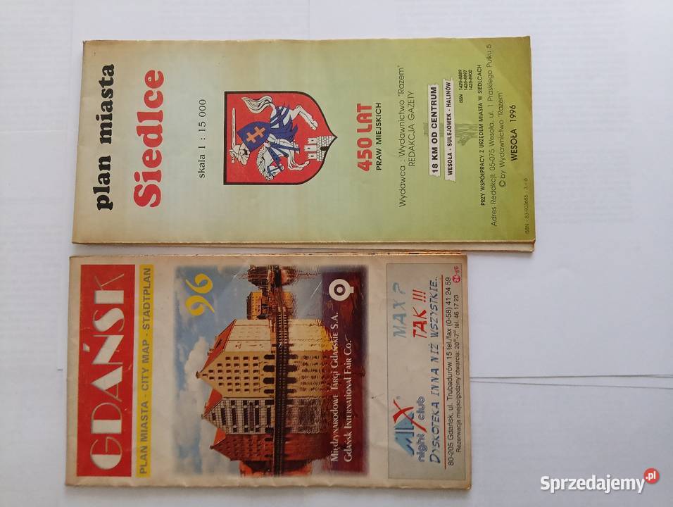 MapyPlany miastZESTAW 10sztuk Szczecinek