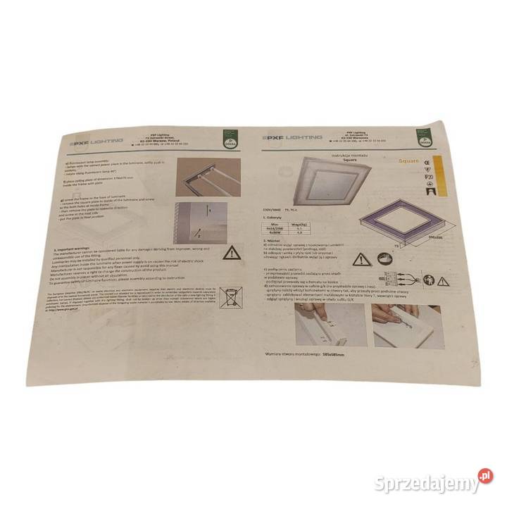 Oprawa świetlówkowa PXF Lighting SQUARE 4X14W G5 Bolesławiec sprzedam