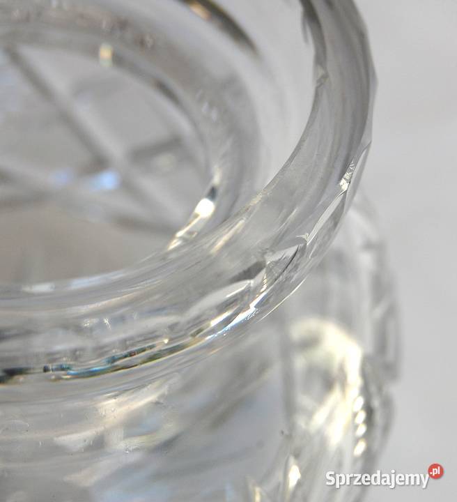 Kryształowa szlifowana cukiernica bombonierka Lublin