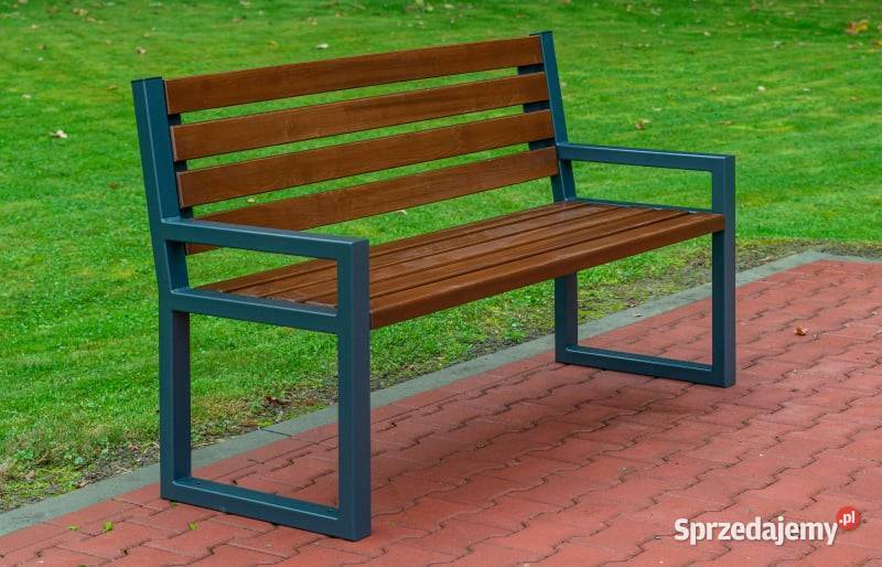 Ławka parkowa miejska ogrodowa stalowa mazowieckie Warszawa