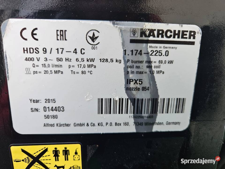 Myjka Karcher HDS 9174C 2015 Super Stan Myjki ciśnieniowe Radom
