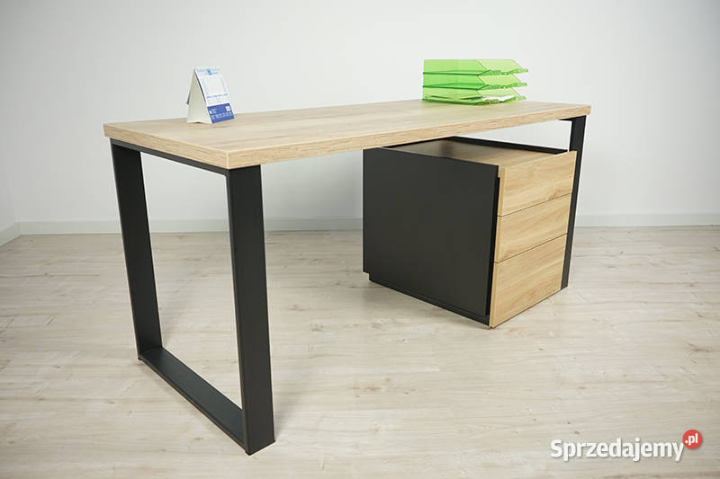 Kontenerek Saturn Czarny 3 szuflady MebleKreator