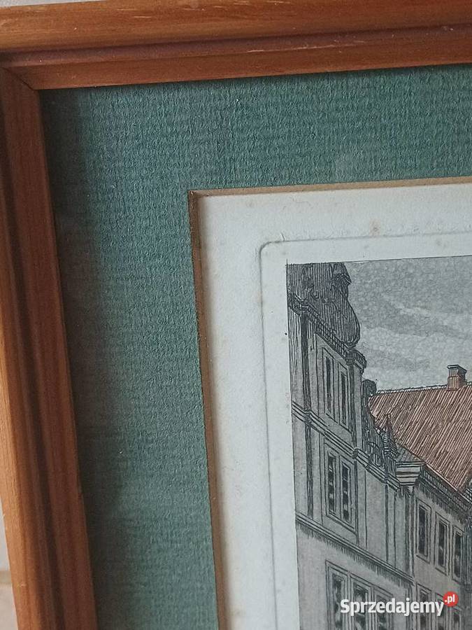 vintage oryginalna akwaforta Malarstwo Nowy Targ