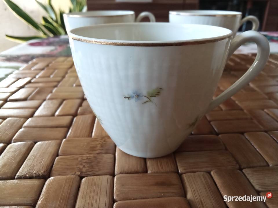 PRL filiżanki porcelana Ćmielów 6 Łódź