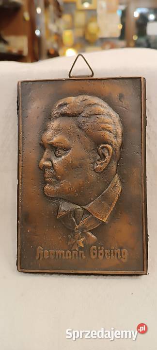 Metalowa plakieta Herman Goering III Rzesza Antyki Kraków sprzedam