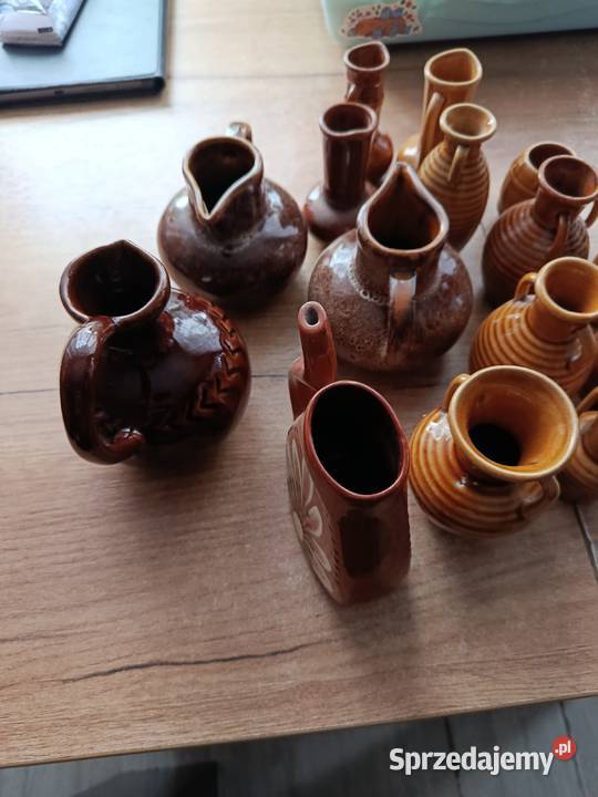 Pijałka dzbanuszki fajans ceramika prl Choszczno