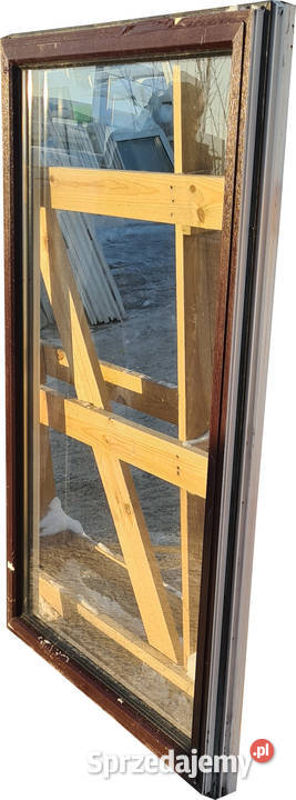 OKNA KacprzaK Witryna 85x131 FIX Używany Mahoń Okna ścienne Lublin