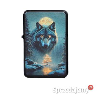 Zapalniczka Benzynowa z Nadrukiem Mistyczny wilk śląskie Ostrowy nad Okszą sprzedam