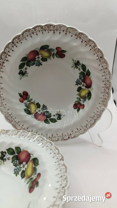 Talerze angielskie owocowy motyw