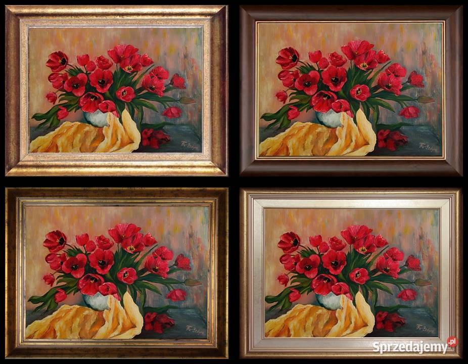 Obraz olejny Czerwone tulipany Lublin