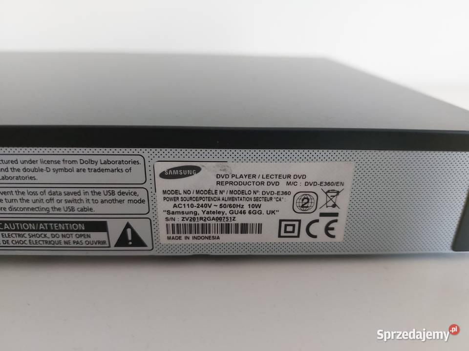 odtwarzacz DVD Samsung E360 DVD player wielkopolskie Poznań