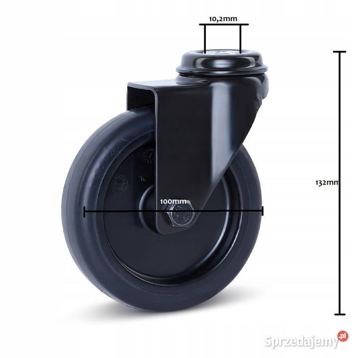 Koło skrętne 100mm 90 guma termoplastyczna Kółka Kozienice