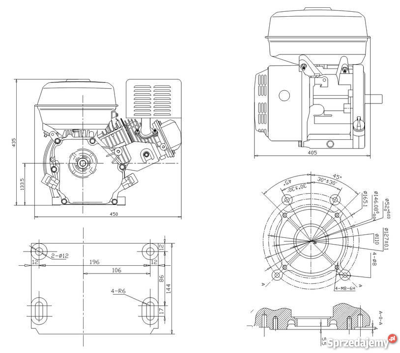 Silnik spalinowy benzynowy WEIMA WM188F 13 25mm