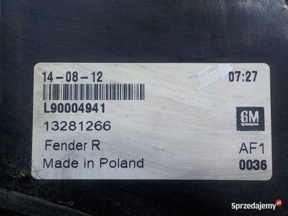 OPEL ASTRA J IV GTC 14 B HB 3D 12r lampa prawa Suków