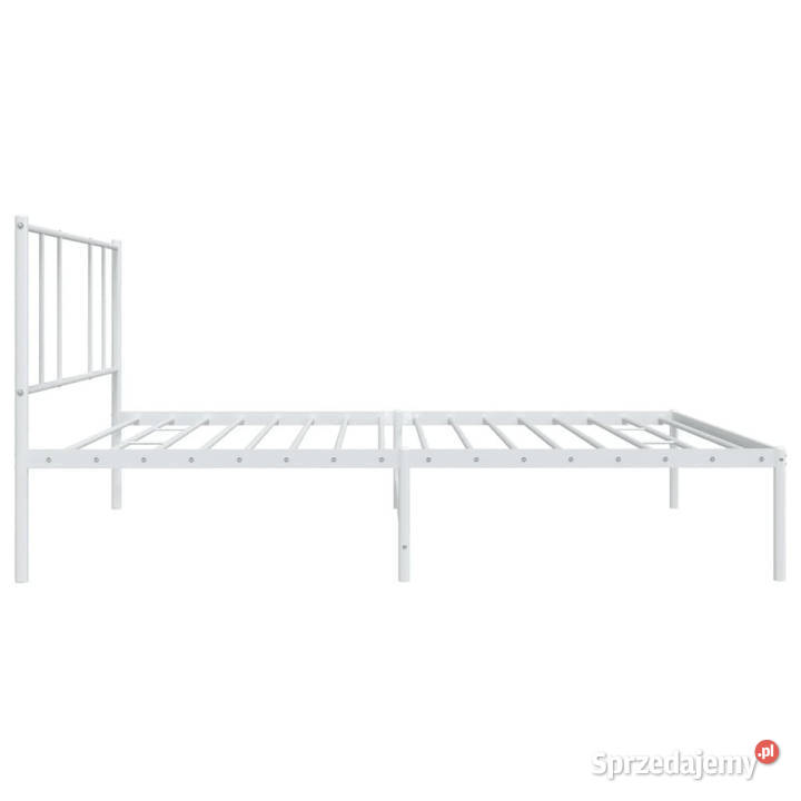 Łóżko Metalowe Białe Rama Łóżka Ze Stelażem 90cm Warszawa