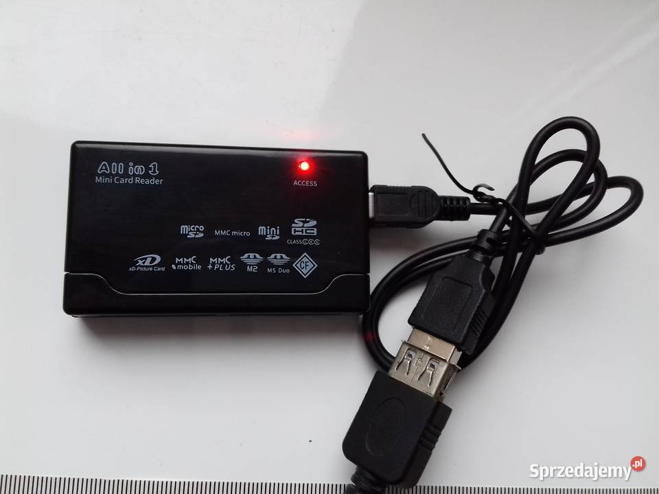 Czytnik kart pamięci 6w1 etykieta microSD MMC SD Bydgoszcz sprzedam