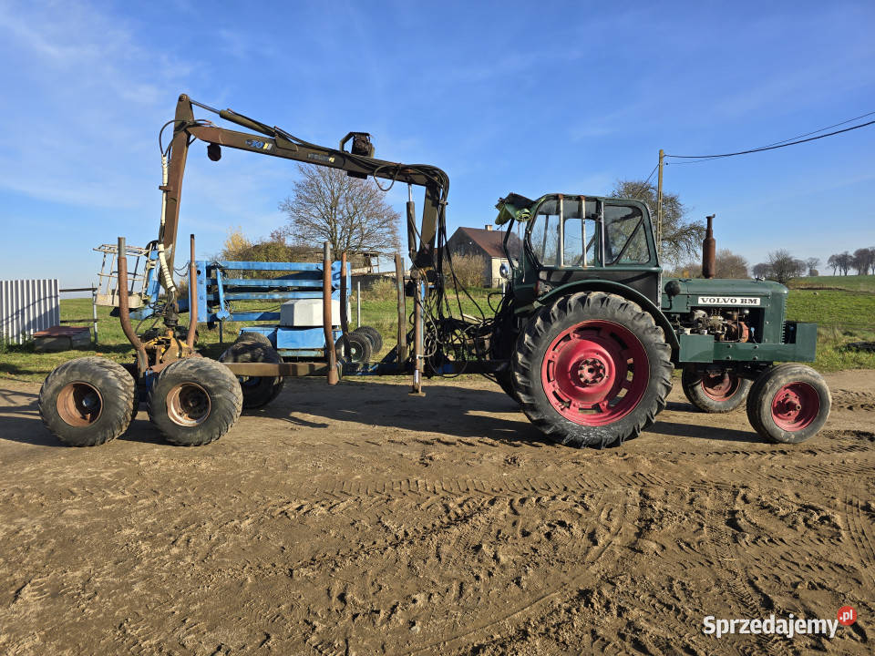 Zestaw zrywkowy ciągnik VOLVO BM przyczepa Litwinki