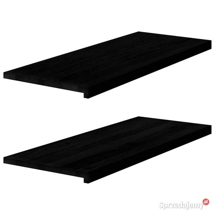 Parapety 2 ciemnobrązowy 100x40x2 lite drewno