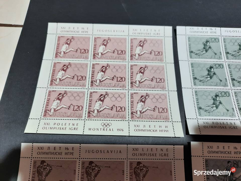 znaczki JUGOSŁAWIA Montreal 1976 4 bloczki 347 Filatelistyka mazowieckie Warszawa