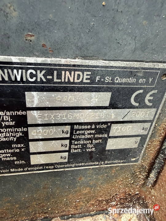 wózek bocznego załadunku LINDE S40 350m 4000 sprzedam