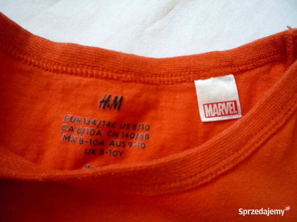 HM Marvel 134 Koszulka Czerwonopomarańczowa