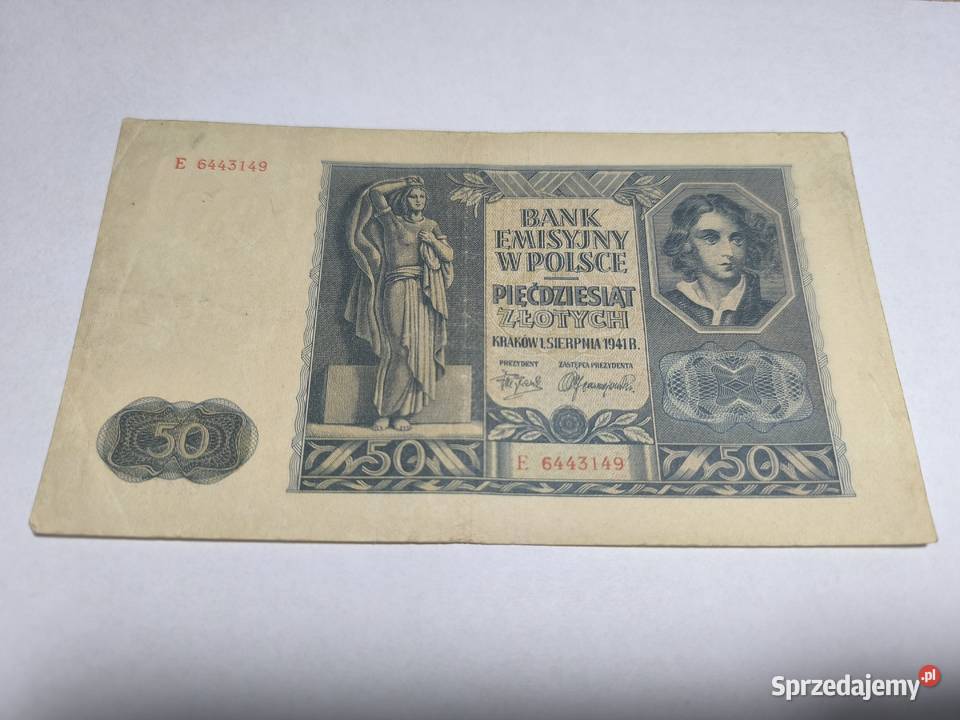 Banknot 50 1941 seria E Otwock sprzedam