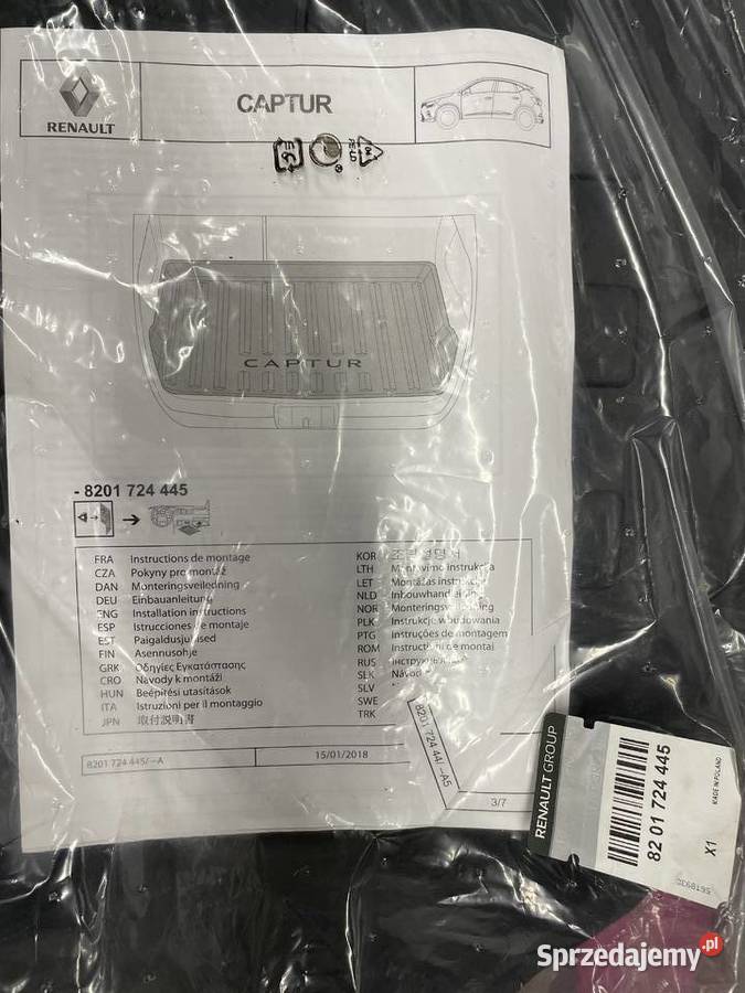 Mata do bagażnika Renault OE guma 8201724445 łódzkie