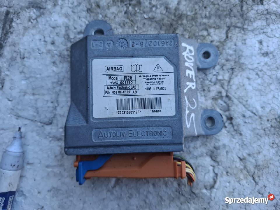 Moduł Poduszek Powietrznych Rover 25 Wisznice