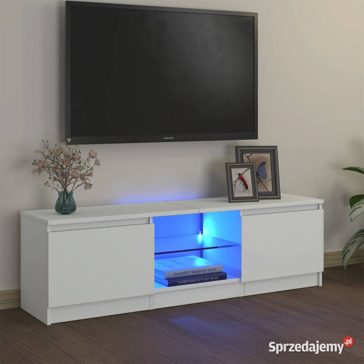 Szafka pod TV z oświetleniem LED biała Szafki mazowieckie Warszawa