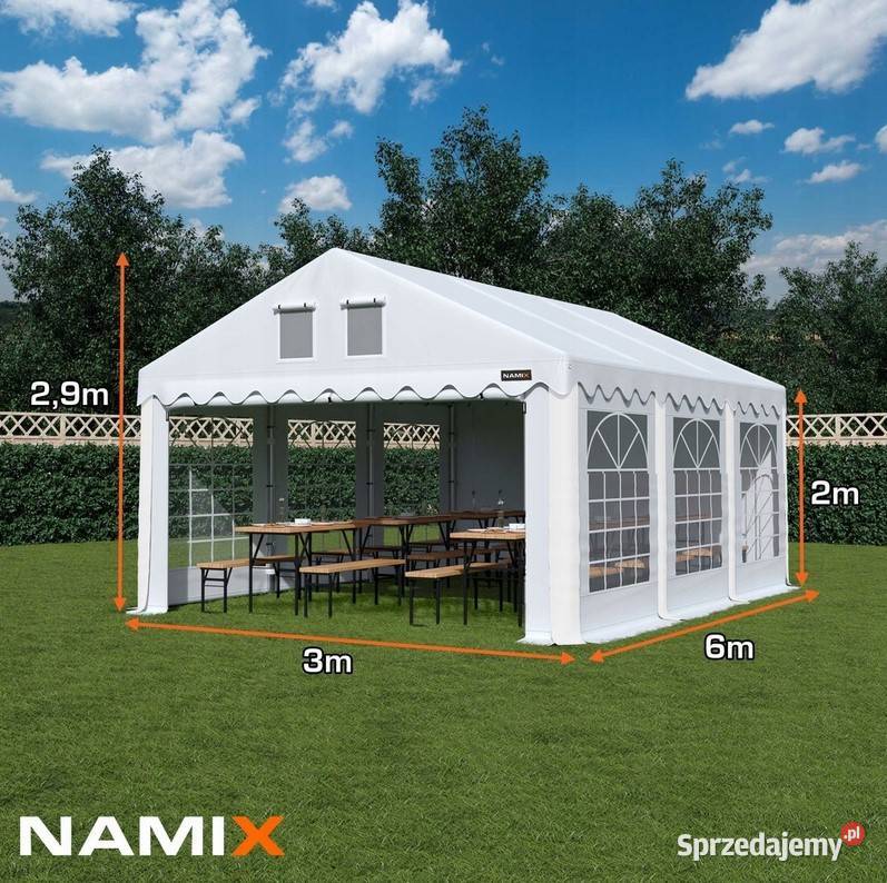Namiot COMFORT 3x6 imprezowy handlowy altana PVC mazowieckie Jabłonna sprzedam