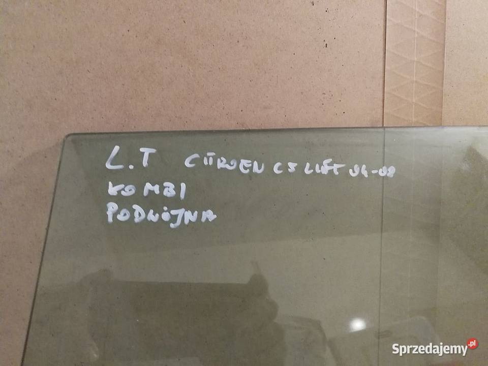Szyba Lewy Tył Podwójna Klejona CITROEN C5 LIFT Boczne (drzwi) sprzedam