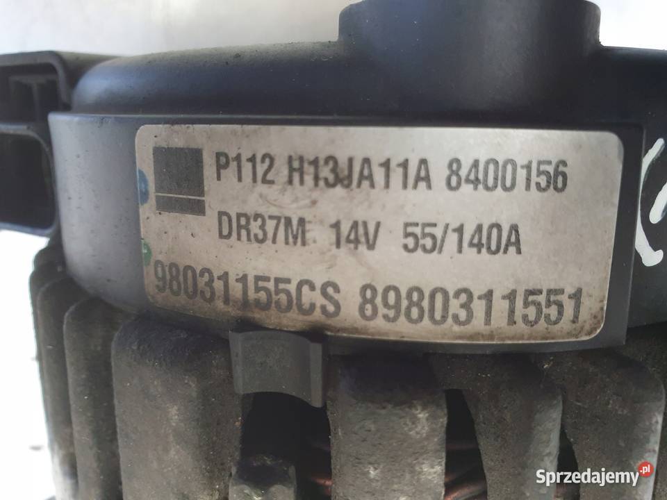 Opel Meriva B 17 CDTI ALTERNATOR 8980311551 lubelskie sprzedam