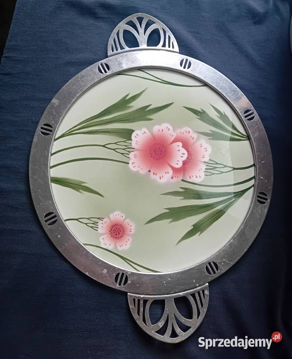 Secesyjna patera tortownica ceramiczna w