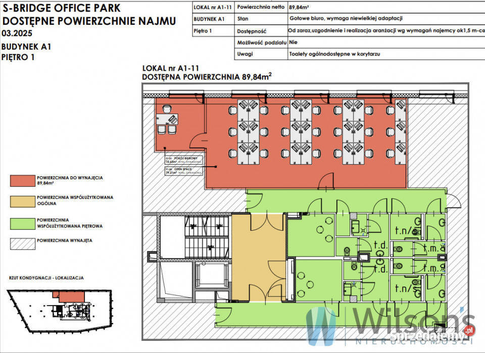 Ogłoszenie lokal Warszawa 90m2 sprzedam