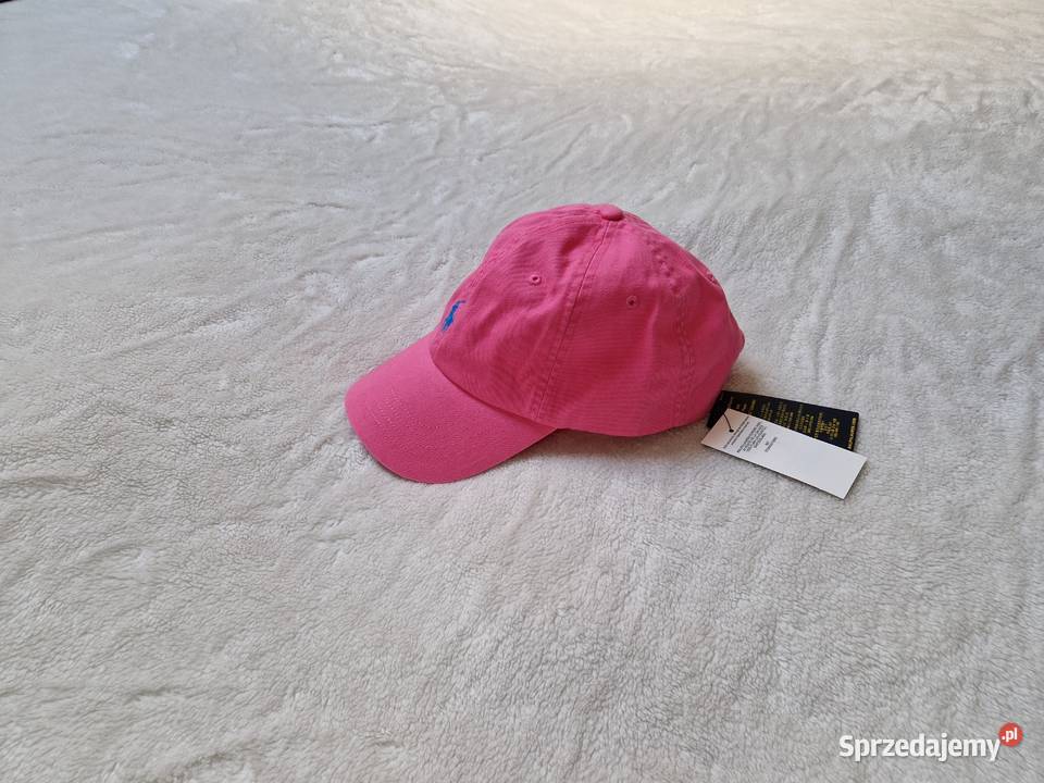 Nowa różowa damska czapka z daszkiem Ralph Nakrycia głowy Bibice