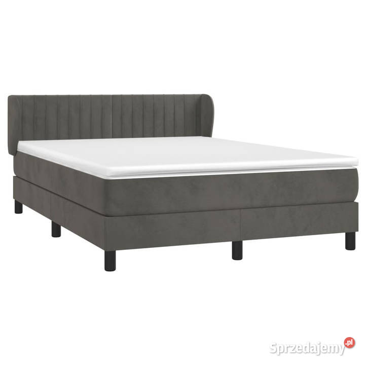 Łóżko kontynentalne z materacem ciemnoszara 88cm sprzedam