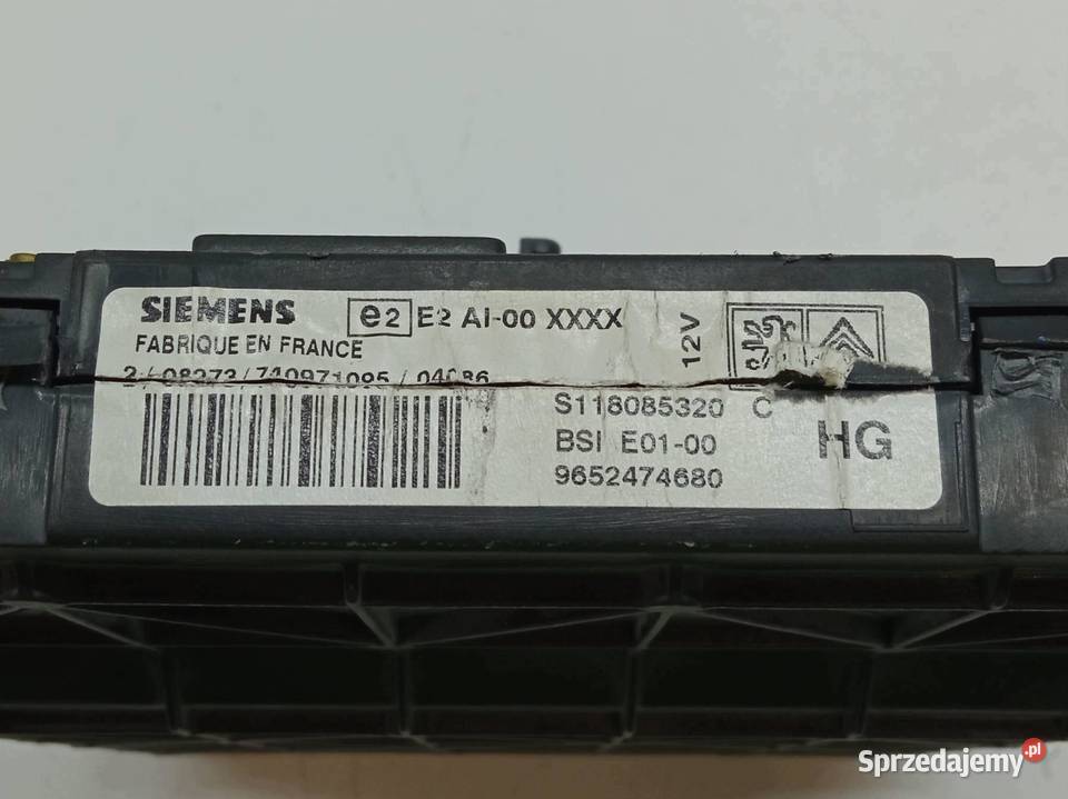 SKRZYNKA BSI 9652474680 E01 Citroen Xsara