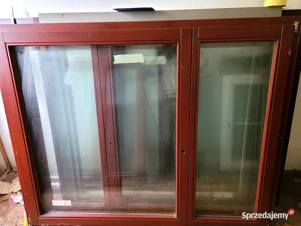 okno drewniane 175x143 dwuskrzydłowe szyba opolskie Turawa sprzedam