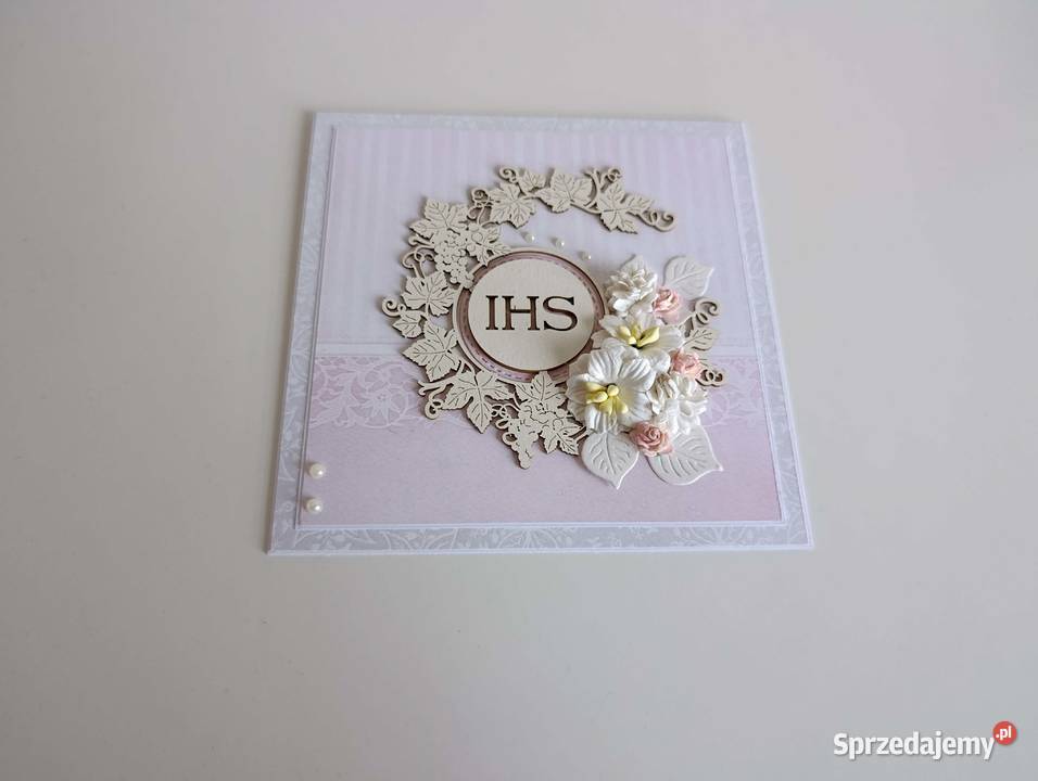 Kartka w pudełku Komunia Święta handmade 5 Łódź