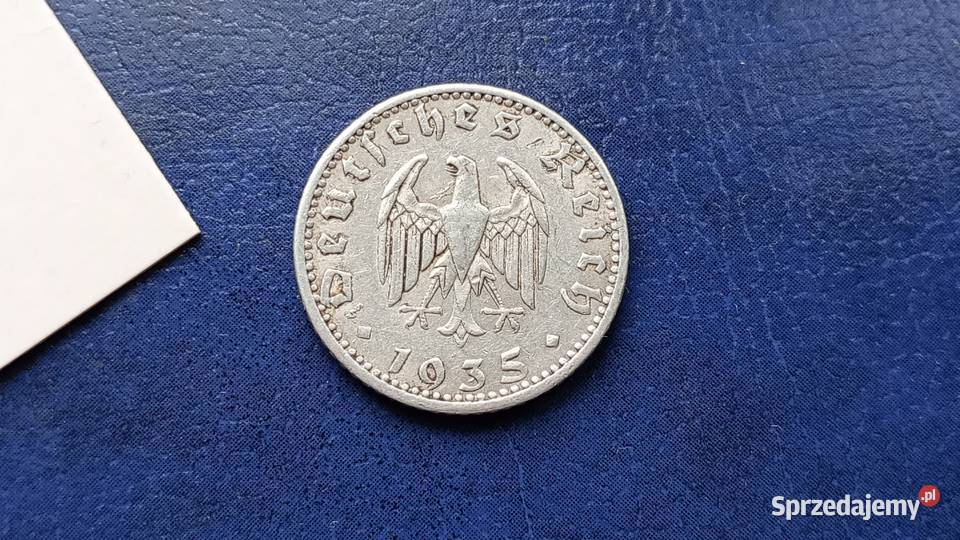 Stare monety 50 pfennig 1935 A Niemcy podkarpackie