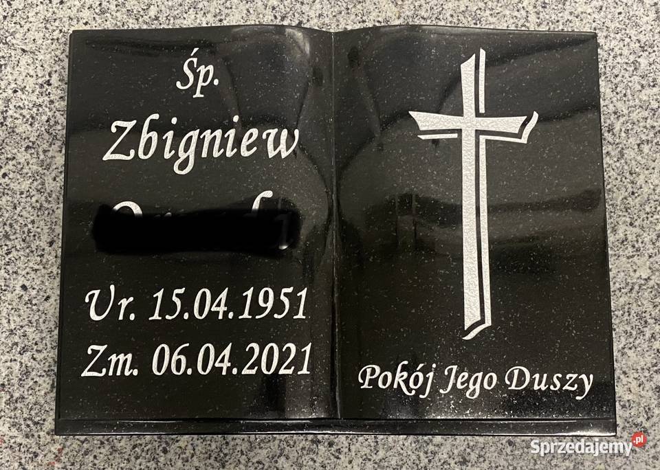 PROMOCJA Książka granitowa nagrobna litery Pozostałe usługi